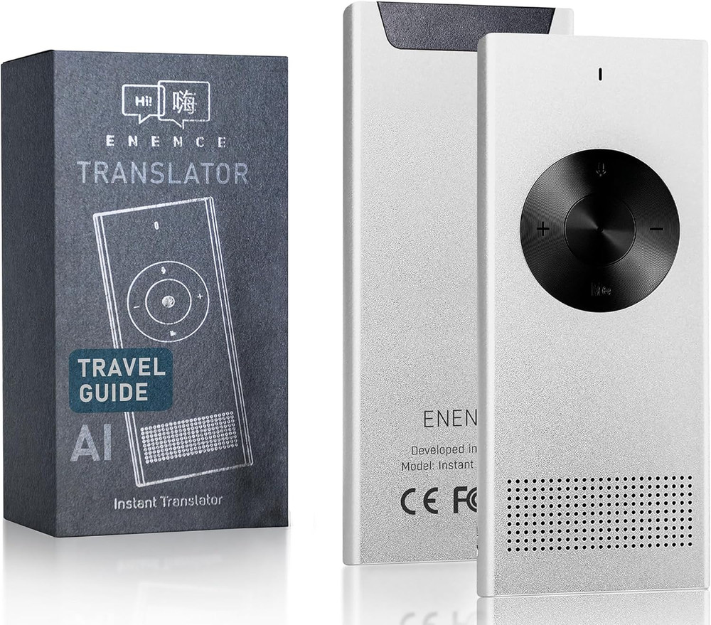 Enence PRO Language Translator Device, Real-Time Voice Translation, Instant Pock