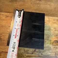 ABS Plastic Black 3.00” + Tol X 4.75×5.25 Machine Ready Block