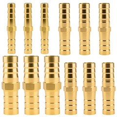 12 piezas de conectores de latón para manguera, 1/4″, 5/16″, 3/8″ y 1/2″.
