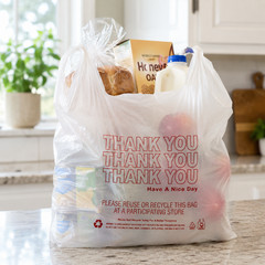 Thank You T Shirt Retail Grocery Store Carryout Shopping To Go Plastic Bags 1000