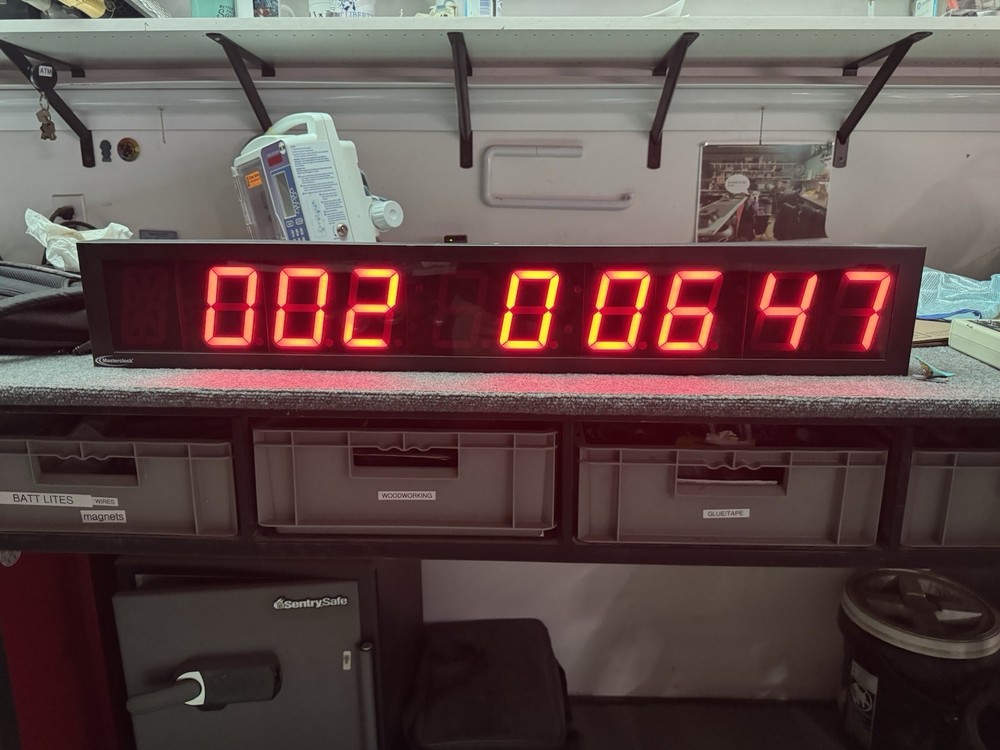 MASTERCLOCK MDN49 LED Display Clock 42” Long! 4” Talll Digits