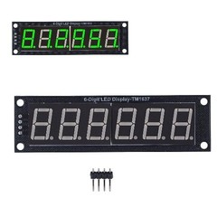 TM1637 Driver 6 Digit 7 Segment LED Digital Tube Display Module Clock Module