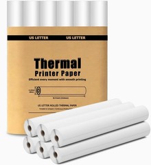 6 Rolls Thermal Paper 8.5” x 11” for Thermal Printer, Compatible with A285M/ N