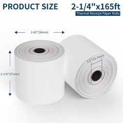 50-500 Rolls Case 2 1/4″ x 165′ Thermal Cash Register Credit POS Receipt Paper