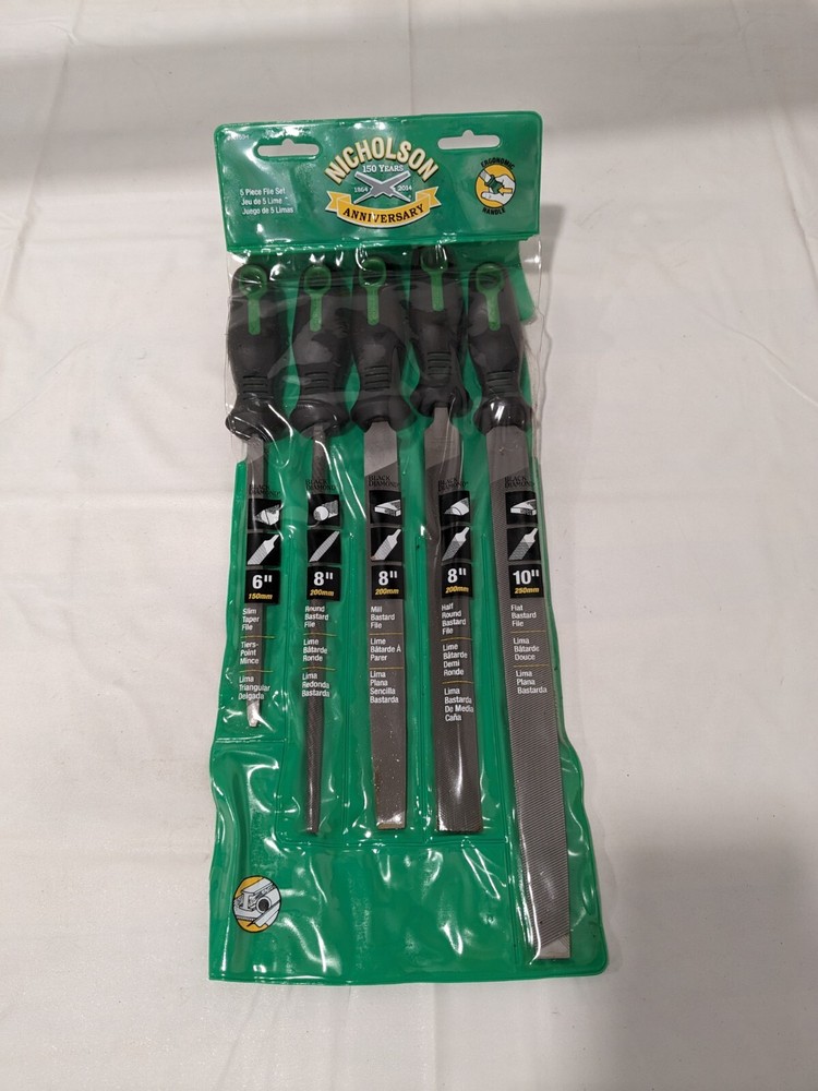 Nicholson 5 Piece 6", 8" & 10" Anniversary File Set W/Ergonom