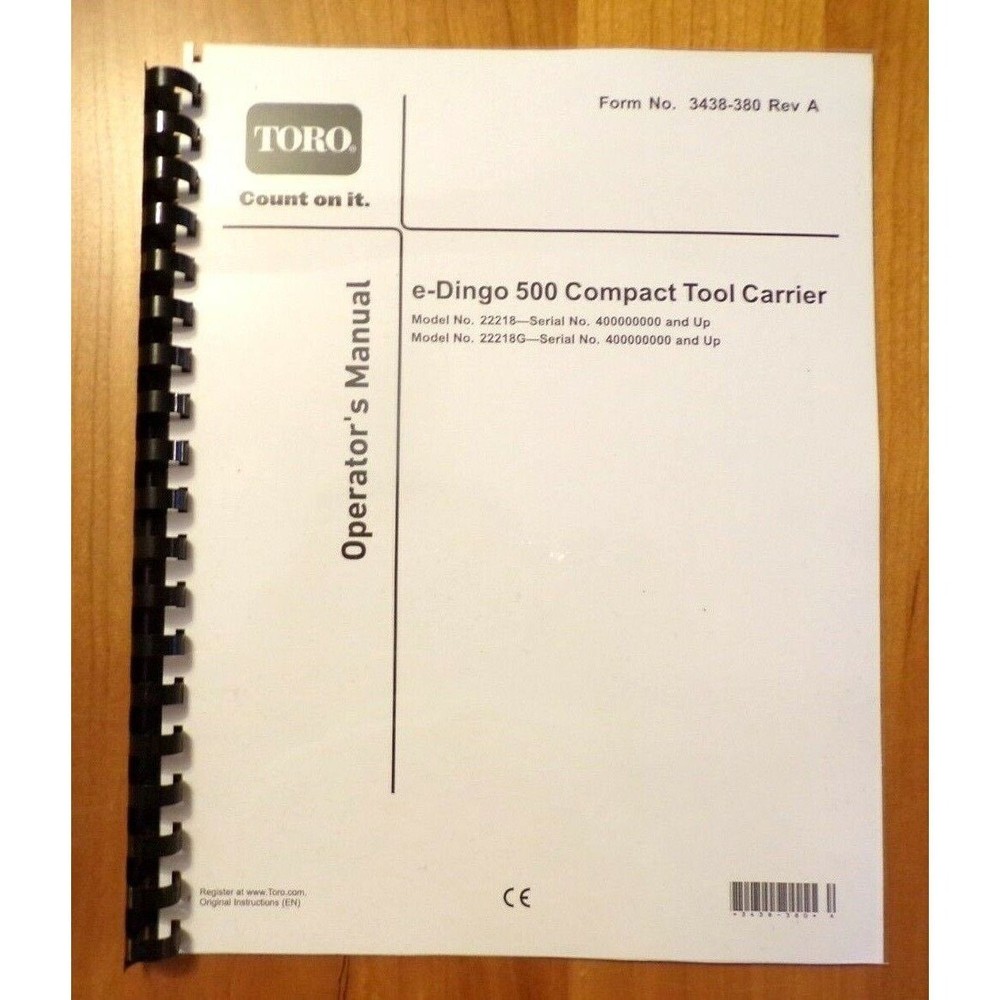 Toro Dingo 500 owner manual 40 Pages Gloss covers Card stock Heavier paper