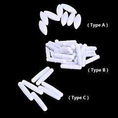 Lab PTFE Magnetic Stir Bars Type A B C Stirrer Bar Rod High Temp Length 4-100mm
