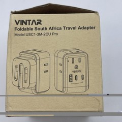 Foldable South Africa Travel Plug Adapter, Type M Power Adapter White
