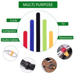 OneLeaf 60Pcs Reusable Cable Ties with Hook and Loop, 3 Sizes Wire Ties