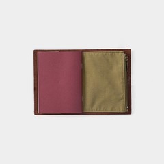Traveler’s Company TO&FRO Passport Size Zipper Case Olive Japan KITE Fabric