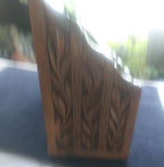 1970s Retro Desk Organizer 3 Tier 6 Slot Holder Faux Wood Lerner
