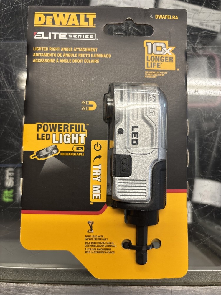 DeWALT DWAFELRA Elite Series Lighted Right Angle Impact Driver Attachment