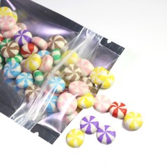 Clear Front Silver Mylar Color Zip Seal Pouch for Hard Candy Products (2.5×3.5″)