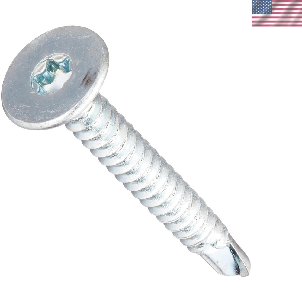 50 Count Steel Self-Drilling Screws with Wafer Head and Star Drive – 1.5″ Length
