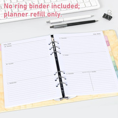 2026-2027 Weekly & Monthly Planner Refill for 6 Holes, A5 Medium Planner Inserts