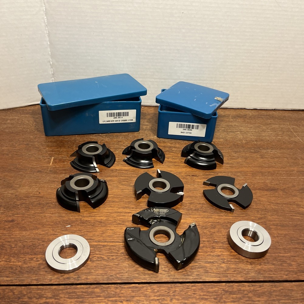 Advantage 285-8514 6 pc Shaper Cutter Entry Door set Cove &Bead 3/4″ Bore & more