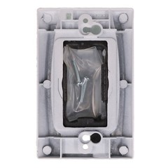 RED DOT DCCU-WH ALUMINUM FLIP-LID WEATHERPROOF RECEPTACLE COVER, 1-GANG, WHITE