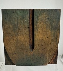 Vintage Large Wood Letter V “V” Letterpress Print Type UNIQUE FONT 4″ x 4″