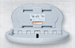 KOALA KARE® KB208-01 OVAL BABY CHANGING STATION Grey Surface Mounted