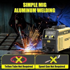 HIZONE Aluminum MIG Welder 6 in 1 Multi Process Welding Machine LCD Display