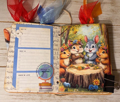 Junk Journal Handmade Booklet Book Vintage “School Days” Pockets, Ephemera