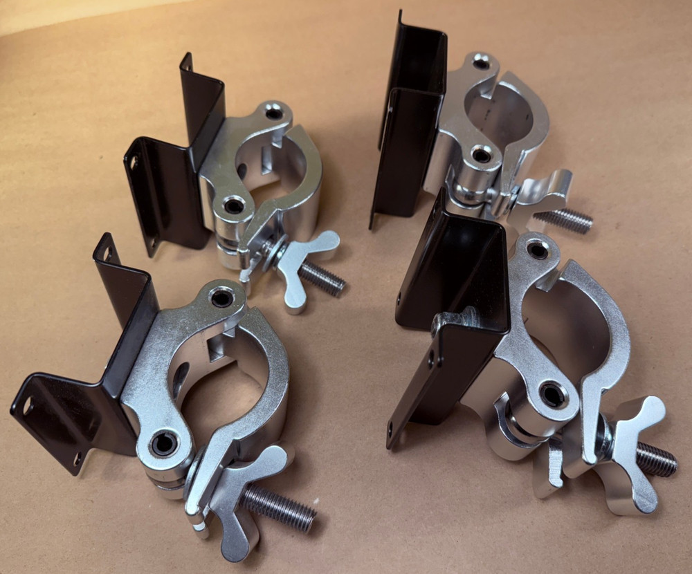 Lot of 4 – SWL-500KG Global Truss Heavy Duty Pro 2″ Clamp w/ Mounting Plate