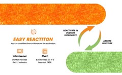 2 LBS Adsorbco Desiccant Beads, Indicating Silica Gel Beads (Orange to Green）
