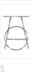 Chrome 36″ Round Clothing Rack Height 48 – 72″ H Leveler Glides Garment