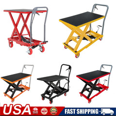 330/500/1100LBS Hydraulic Lift Table Cart 28.5″/32″Lifting Height Single Scissor