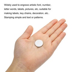 Stamping Blank Brass Round DIY Crafts Tags Silver, 18mm/0.7″, Pack of 12