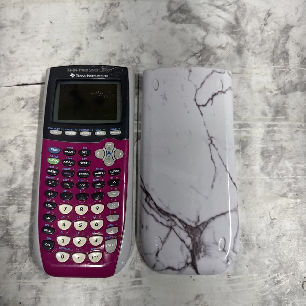 Texas Instruments Pink Ti-84 Plus C Silver Edition Calculator Cover Case Charger