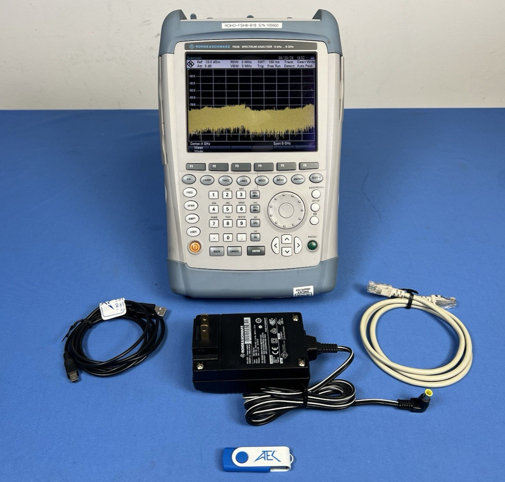 Rohde & Schwarz FSH8-818 9 kHz – 8 GHz Spectrum Analyzer w/ Preamp/Tracking Gen