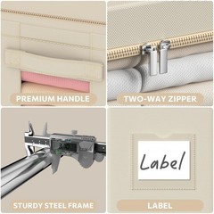3Pack Frame Storage Box – Clothes Storage Bin Bags Oxford Fabric Foldable Sta…
