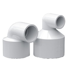 PVC Reducing 90° Elbow Pipe Fitting Joint Water Pipe Socket Coupling 20mm~110mm