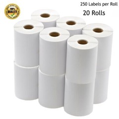 20 Rolls 5000 4×6 Direct Thermal Labels For Zebra Eltron ZP450 2844 250/Roll USA