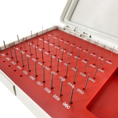 50-Piece Pin Gauge Set – Heat Treated Steel, Precision Range 0.011″-0.060″