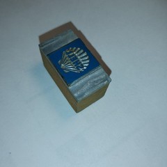 Shell And Logo 1.35 Inches By 0.75 Inch Letterpress Printers Block VTG Antique