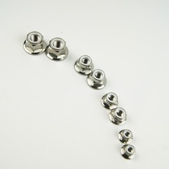 DIN6926 Gr5 Titanium Alloy Flange Ti Nuts With Nylon Lock Fastener Hex M6 M8 M10