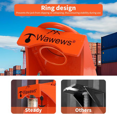 Shipping Container Jack Lug – 75000 LBS Capacity Leveling Attachment, Thick High