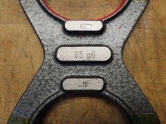 CSE 65mm 65 G6 solid snap gauge outside micrometer thickness go no go gage