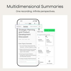 Voice Recorder AI Transcriber Note Taker Ultra Slim 112 Languages 30H Battery