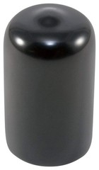 Vinyl Black Flexible Tubing End Screw Thread Protector Safety Cover Post Pipe