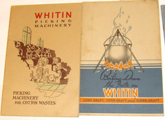 7 VINTAGE 1928-1940 WHITIN TEXTILE MACHINERY ILLUSTRATED CATALOGS! FOR COTTON!