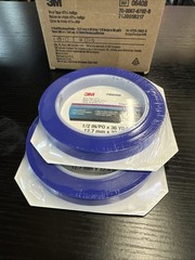 LOT OF 2 ROLLS ~ 3M PN06408 Indigo Blue Vinyl Paint Tape 471 + 1/2″ x 36 Yds