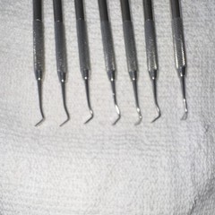 Lot of 7 Hu-Friedy CVWL 3 Dental Hatchet and Carver Instruments