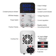 0-30V 5A adjustable Lab DC power supply Bench Variable Programmable power Source