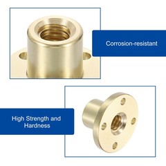 4 Pcs Tr10x2 Screw Brass Nut (2mm Pitch, 1 Start, 2mm )