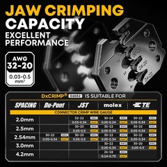 Crimping Tool Connector Kit, 20 Types of JST-XH/SYP 2.5mm and 2.54mm Connecto…