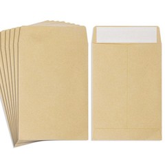 100 Pack Coin Envelope 3.23″×4.53″,Brown Kraft Small 3.5×6.5inch,