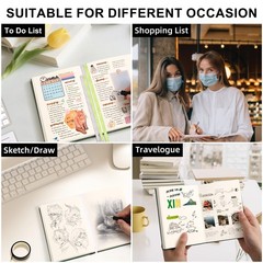 Thick Blank Journal Notebook 720 Pages 3.9 × 5.5 No Lines Soft Leather Pocket…